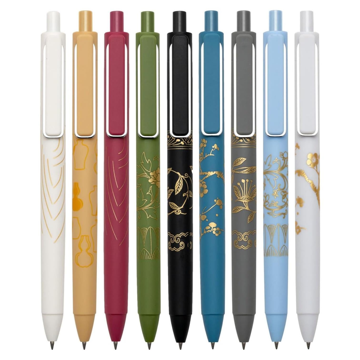 Bolígrafos Gel Linbsunne 0.7mm Tinta Negra - Paquete de 9