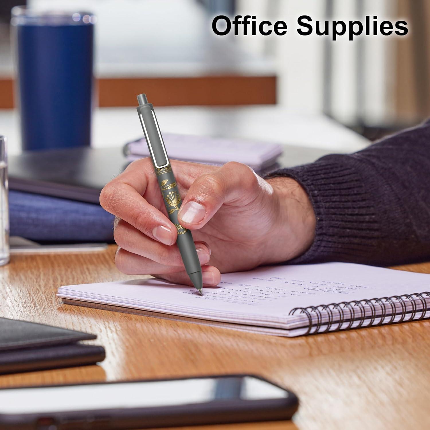 Bolígrafos Gel Linbsunne 0.7mm Tinta Negra - Paquete de 9