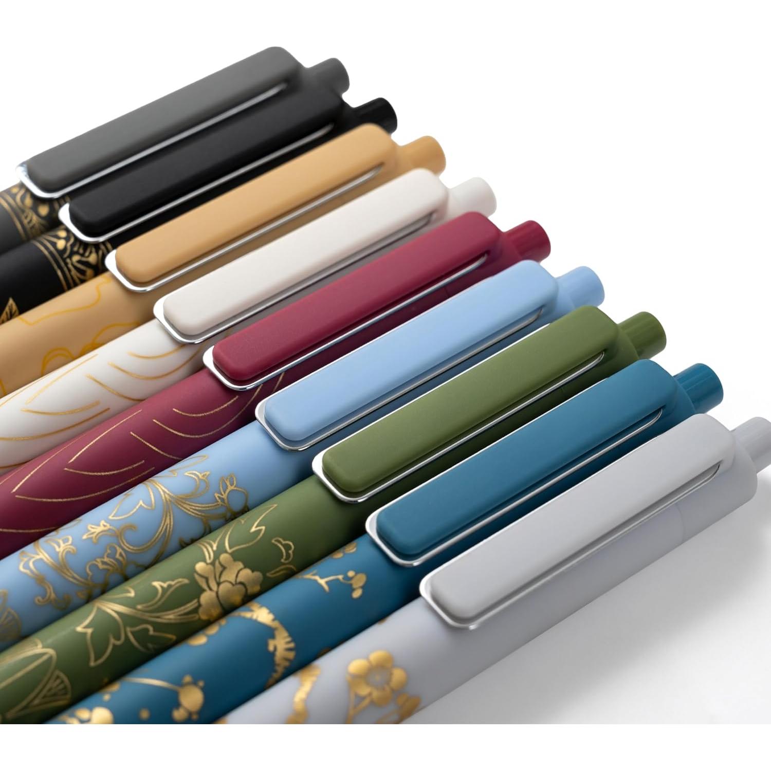 Bolígrafos Gel Linbsunne 0.7mm Tinta Negra - Paquete de 9