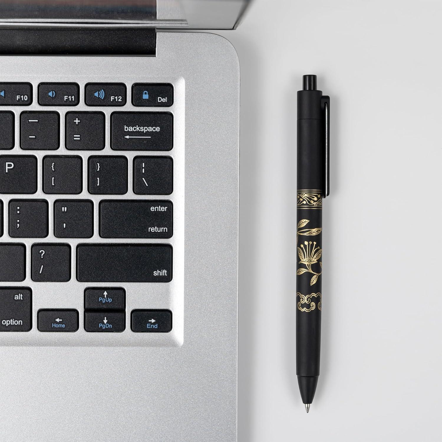 Bolígrafos Gel Linbsunne 0.7mm Tinta Negra - Paquete de 9