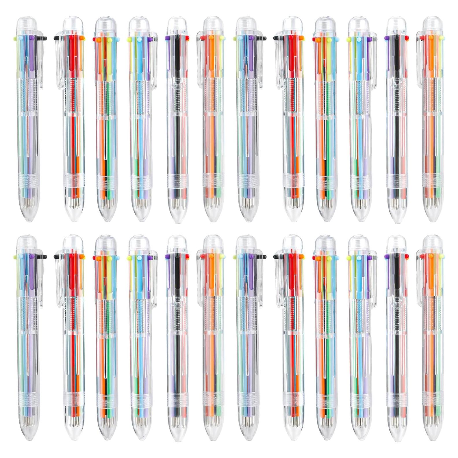 Bolígrafos Multicolor Hisxierng 24 PCS Punta Fina 0.5mm