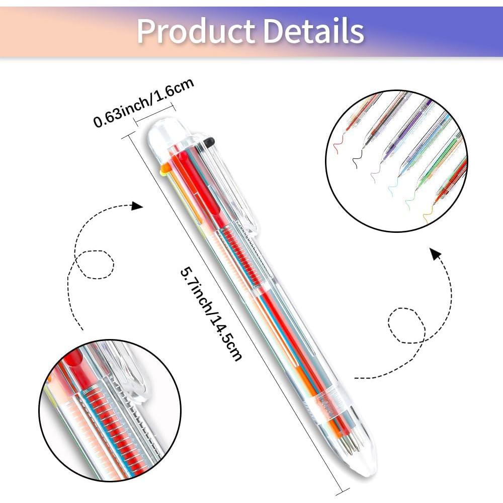 Bolígrafos Multicolor Hisxierng 24 PCS Punta Fina 0.5mm