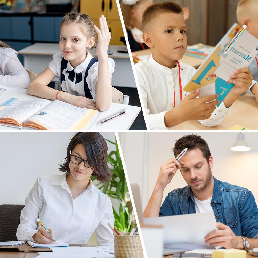 Bolígrafos Multicolor Hisxierng 24 PCS Punta Fina 0.5mm