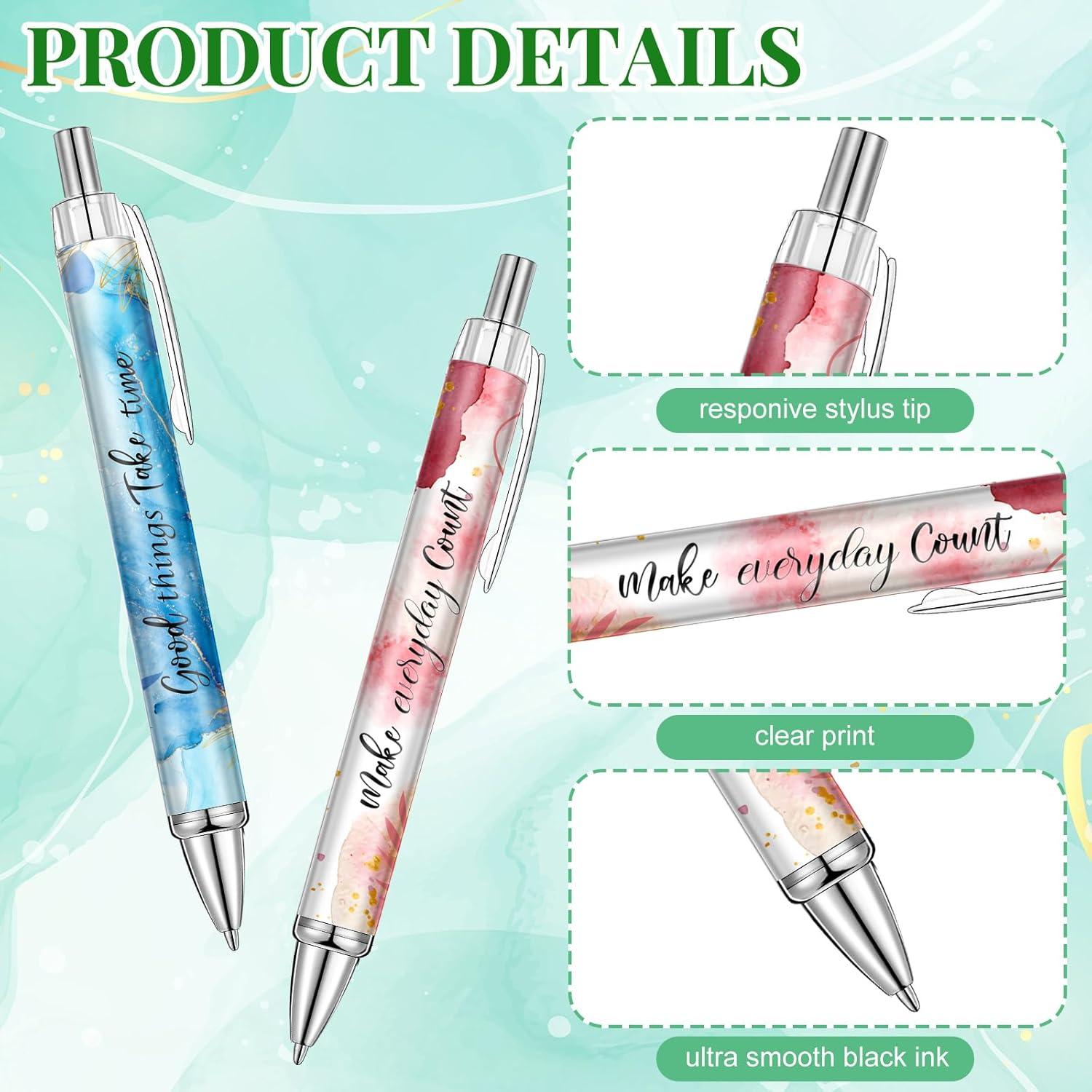 Bolígrafos Inspiracionales Yeaqee 50 Pcs Tinta Negra 14 cm