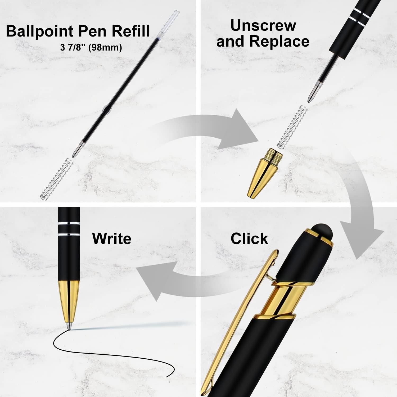 Bolígrafos LINFANC 12 Unidades Negro Dorado 1.0 mm Tinta Negra