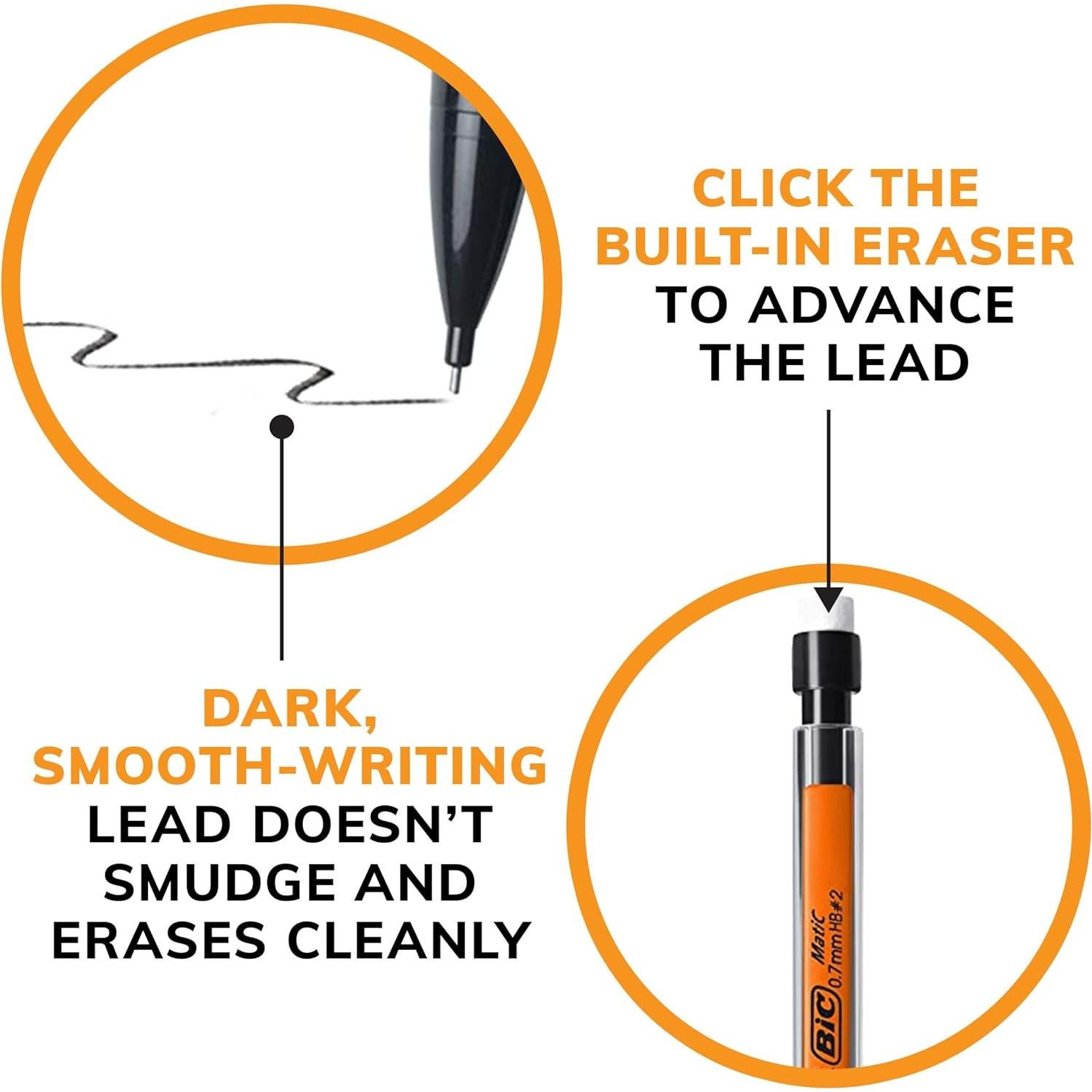 Lápiz Mecánico BIC Xtra-Smooth 0.7 mm, Paquete de 40 Unidades