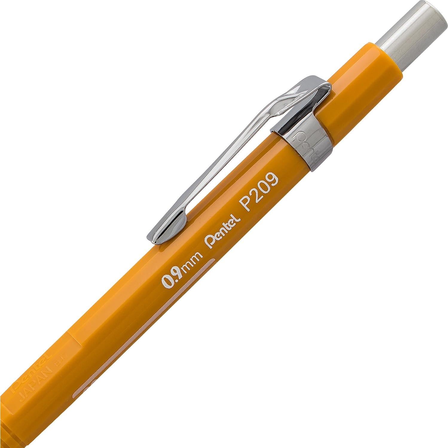 Lápiz Mecánico Pentel P209BP2K6 0.9 mm Amarillo 2 Unidades