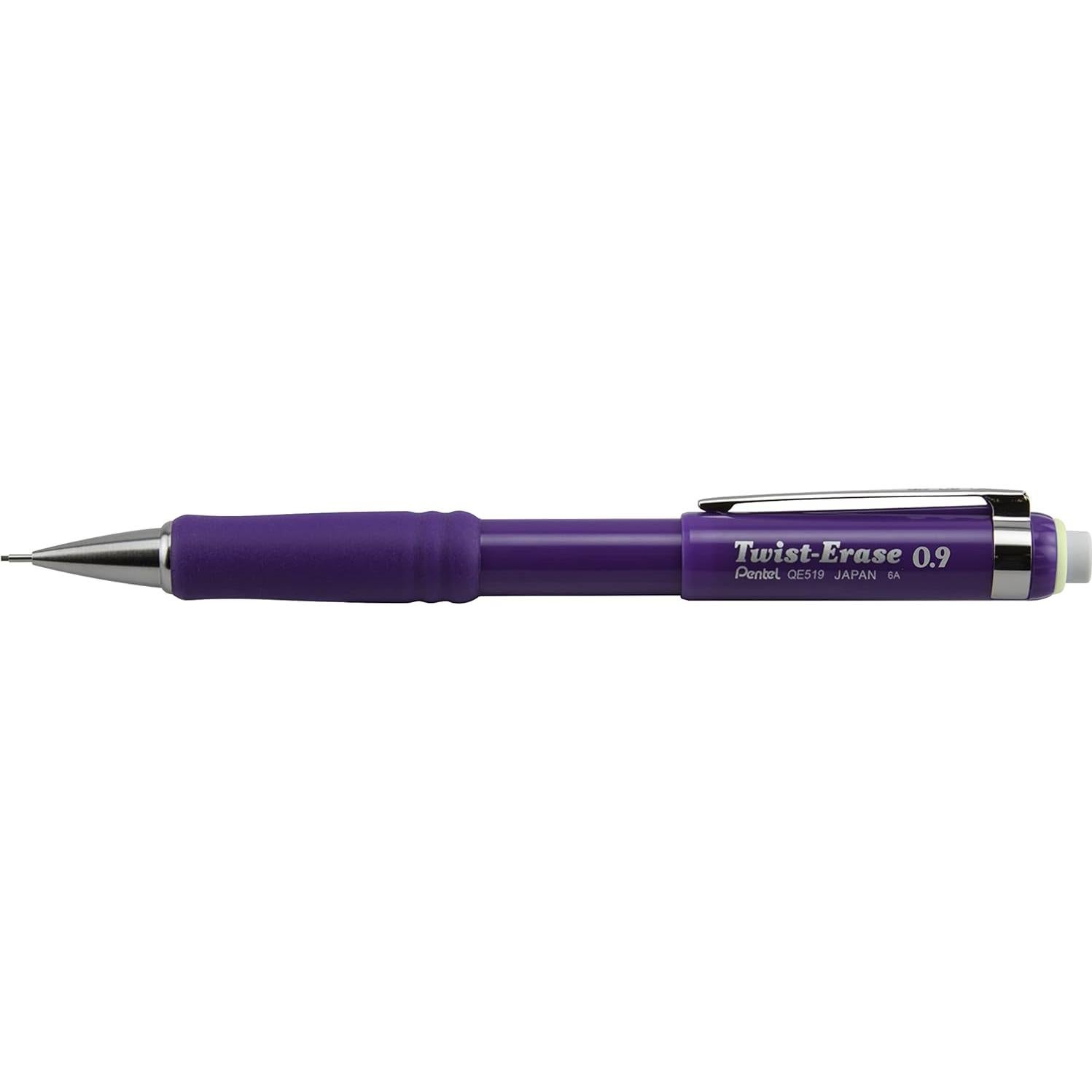Lápiz Mecánico Pentel Twist-Erase III 0.9mm Violeta - Caja 12