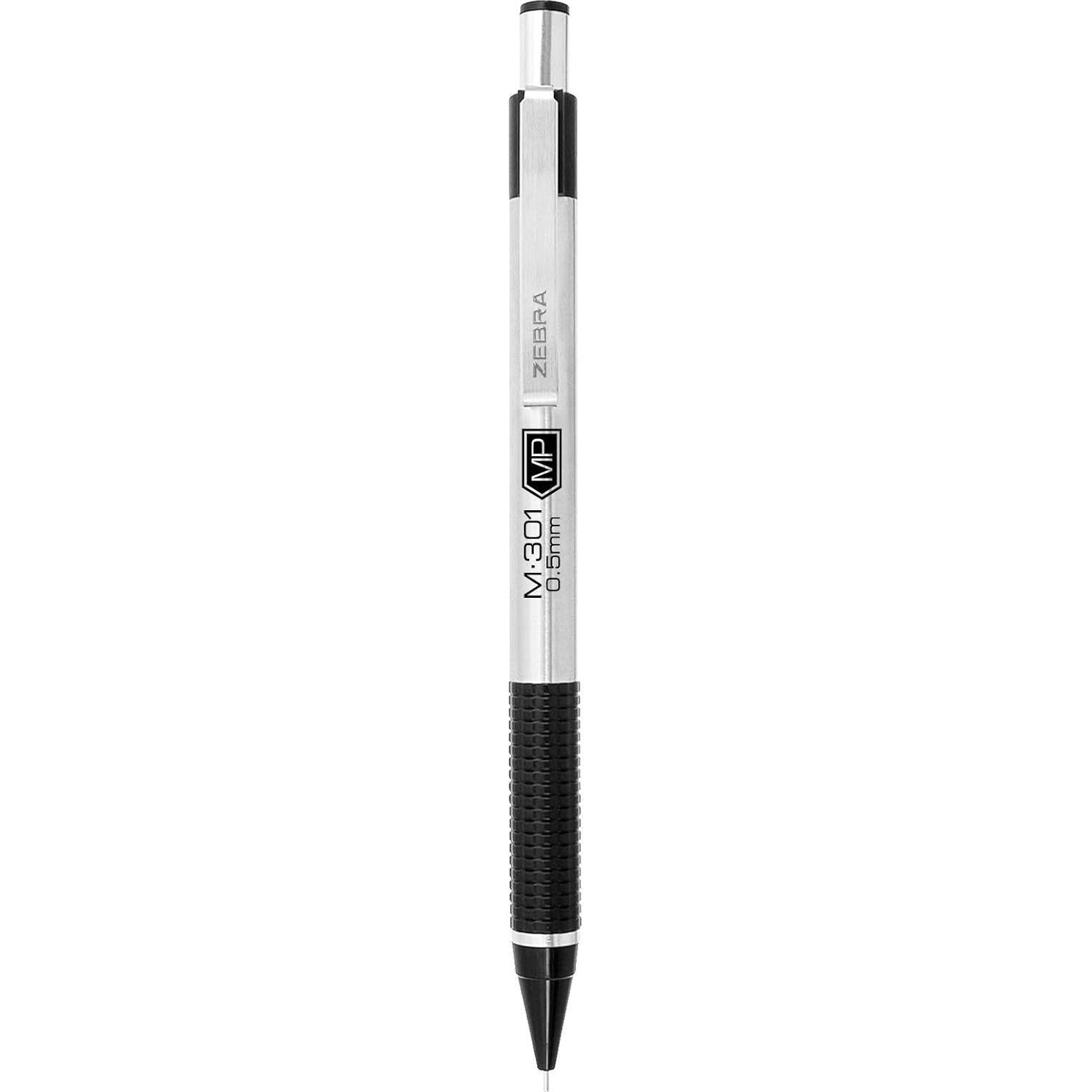 Lápices Mecánicos Zebra Pen M-301 Acero Inoxidable 0.7mm - 2 Unidades