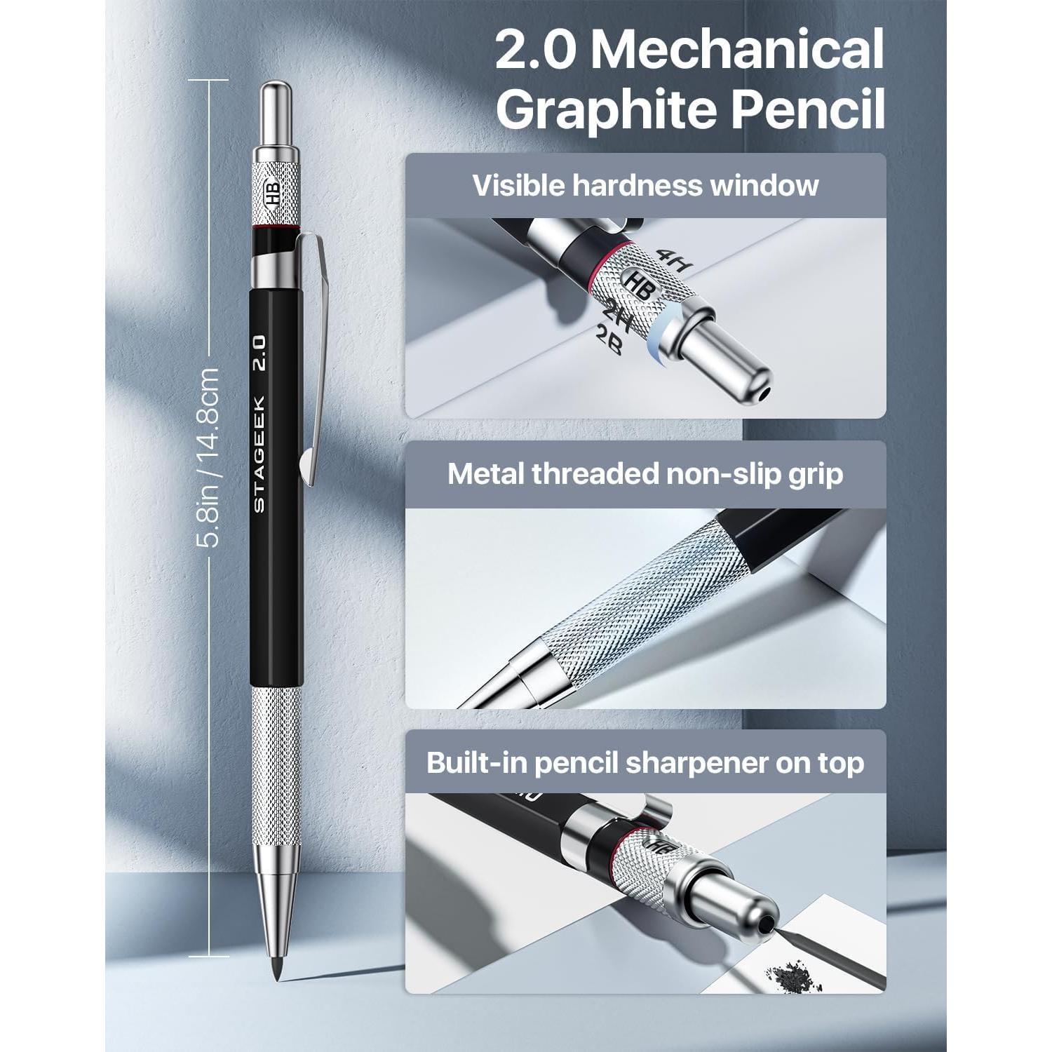 Set de Lápices Mecánicos STAGEEK 37PCS con 492 Minas