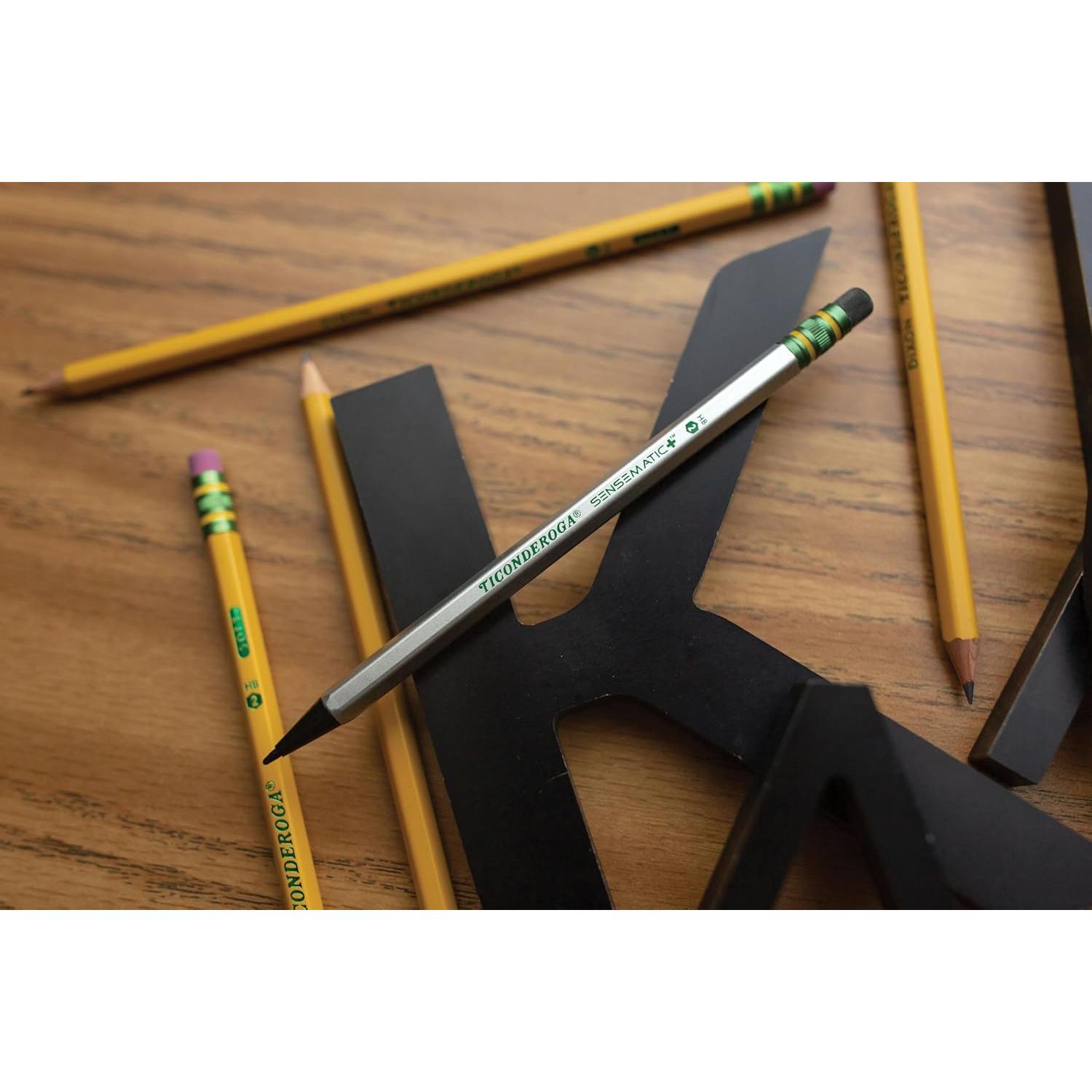 Lápiz Mecánico Ticonderoga Sensematic 0.7mm Plata - 2 Unidades