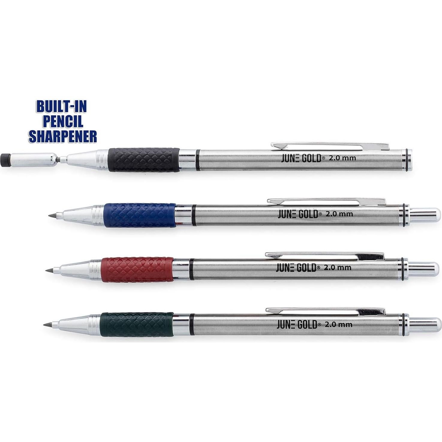 Lápices Mecánicos June Gold 2.0 mm - 78 Piezas, Multicolor