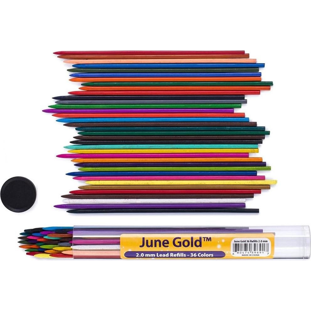 Lápices Mecánicos June Gold 2.0 mm - 78 Piezas, Multicolor