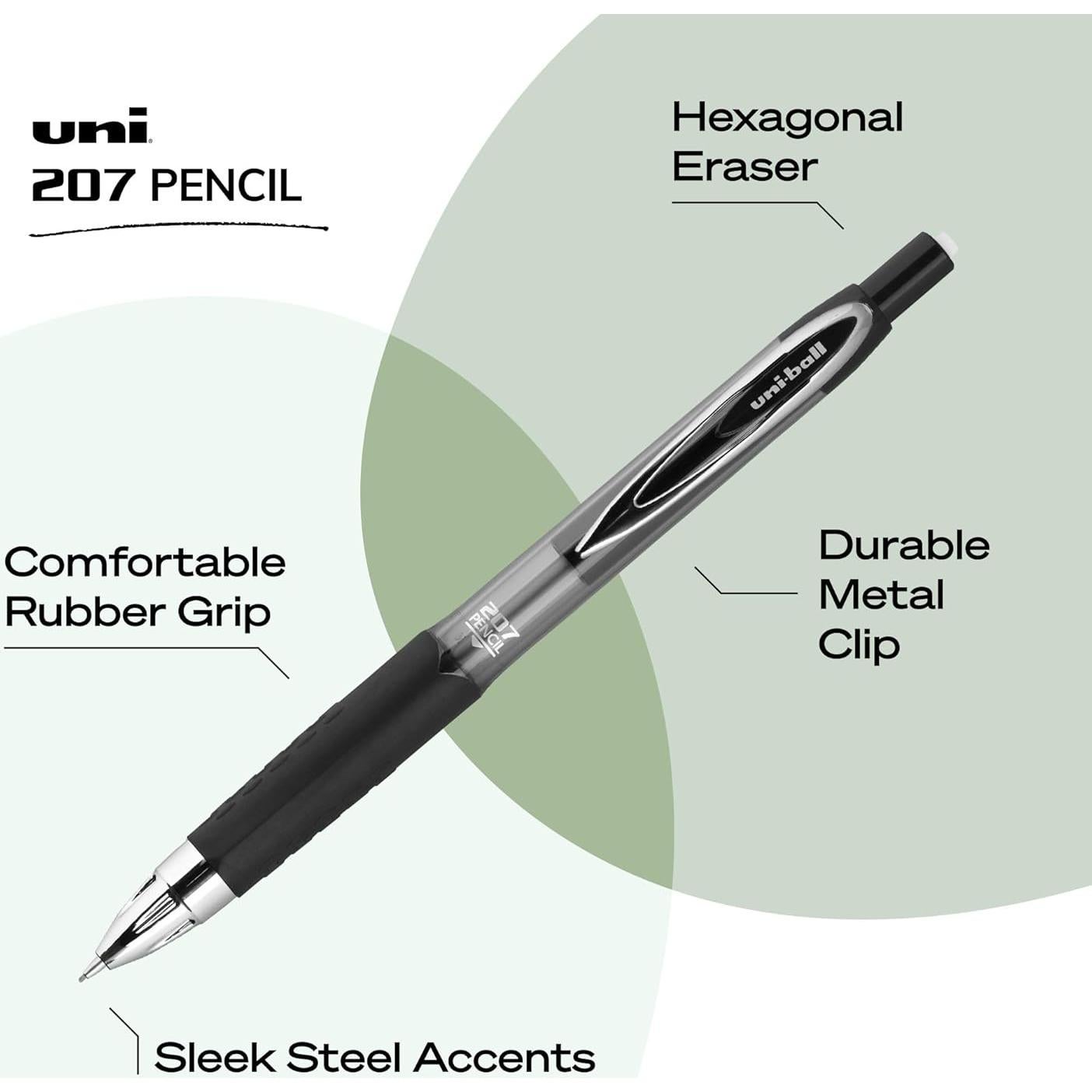 Kit de Inicio Lápiz Mecánico Uni-Ball 207, 0.7mm, 2 Paquetes