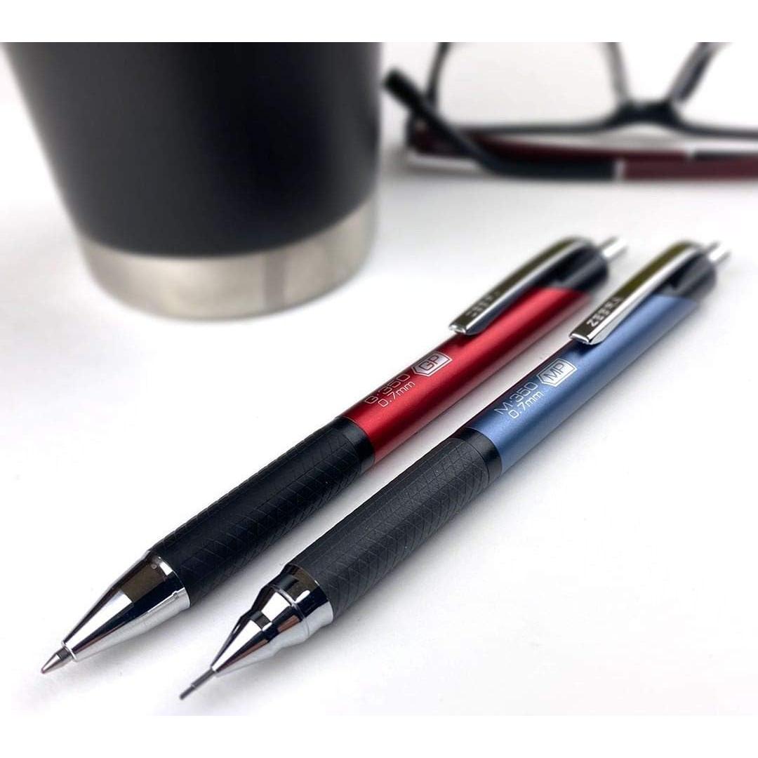 Lápiz Mecánico Zebra Pen M-350, Barril Metal Negro, 0.7mm, Paquete 2