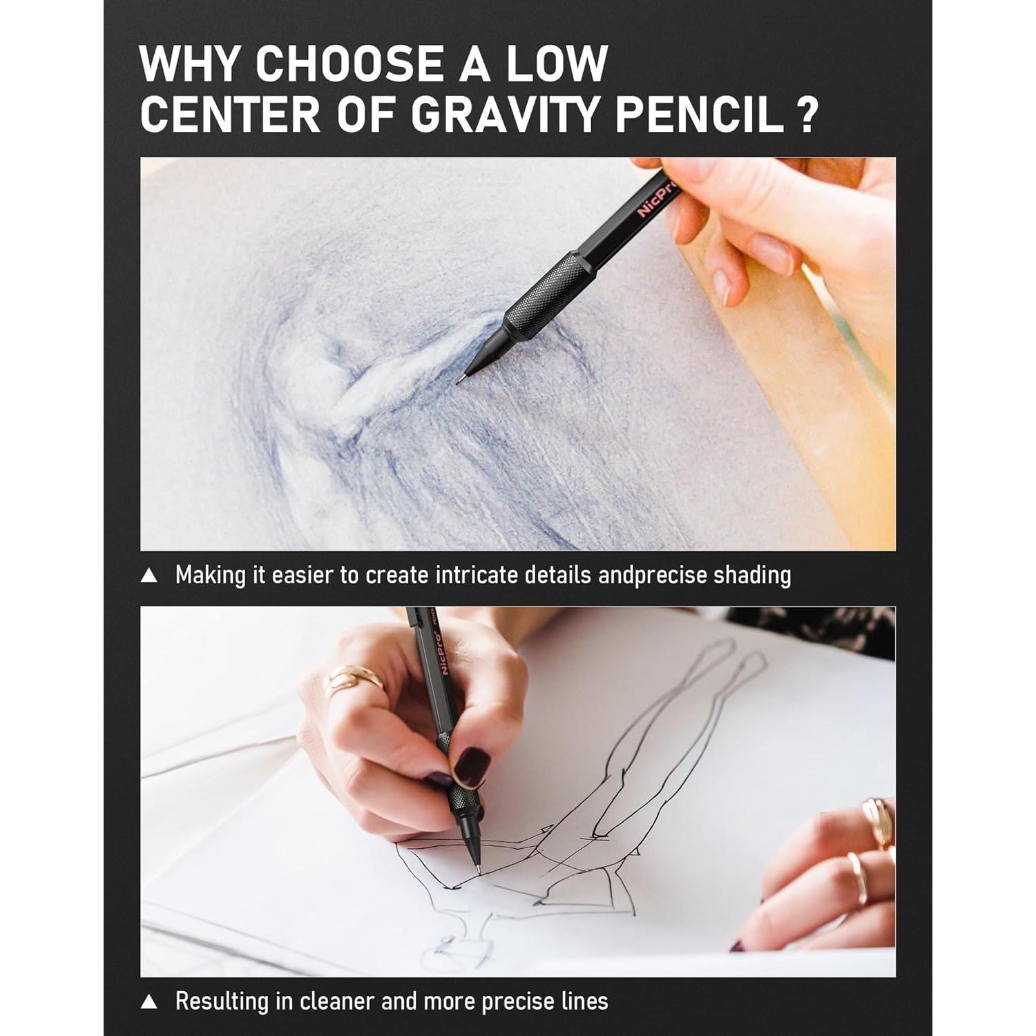 Conjunto de Lápices Mecánicos Nicpro MP2000 0.9mm con Estuche