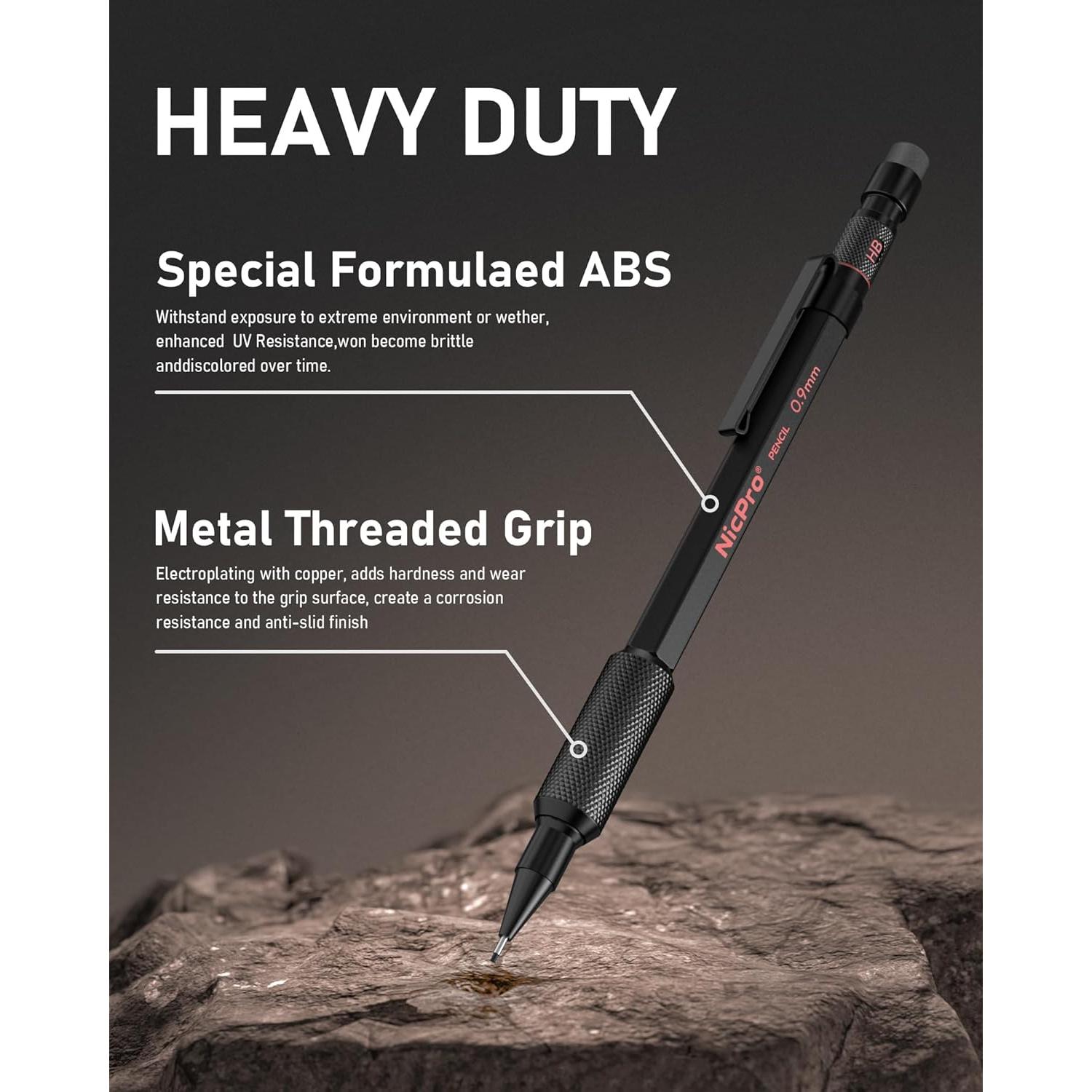 Conjunto de Lápices Mecánicos Nicpro MP2000 0.9mm con Estuche