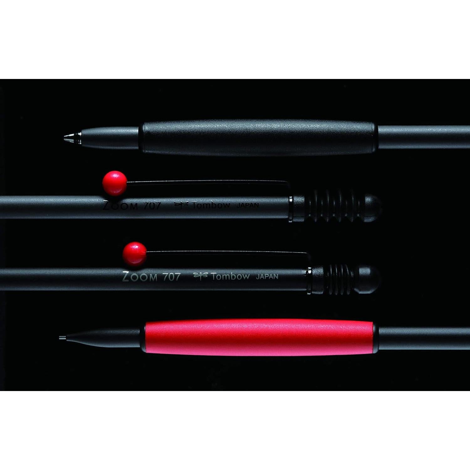 Lápiz Mecánico Tombow ZOOM SH-ZS2 0.5mm Negro/Rojo con Estuche