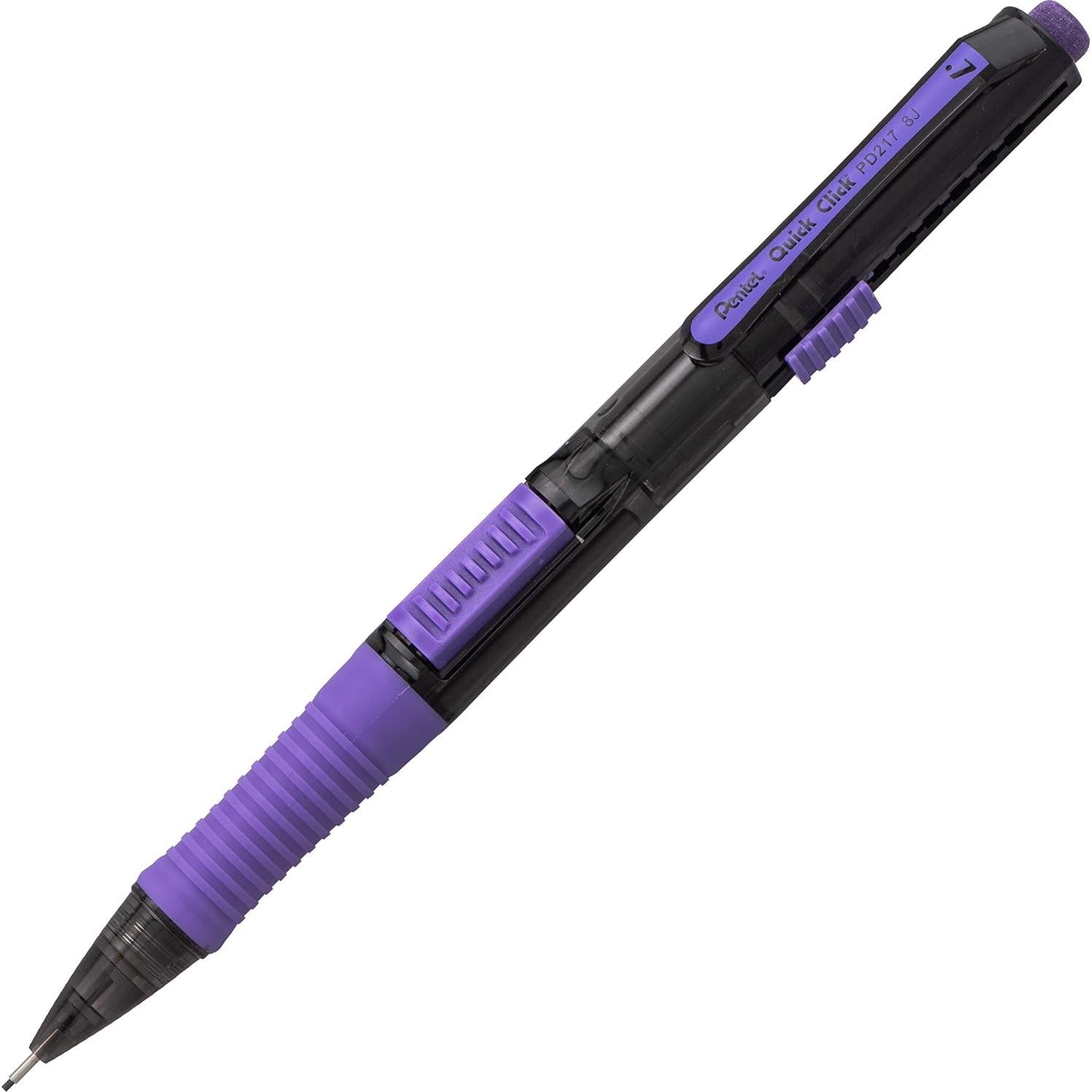 Lápiz Mecánico Pentel Quick Click Pop 0.7mm 2B con Borradores