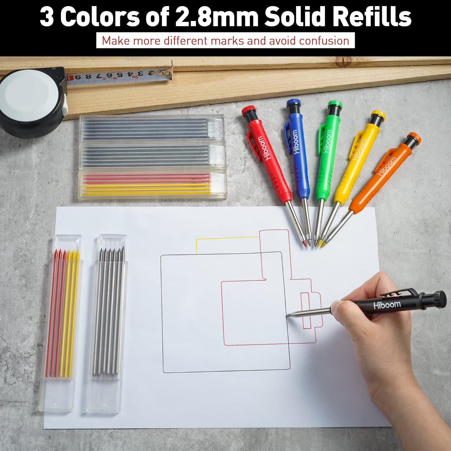 Kit de Lápiz de Carpintero Hiboom con 36 Recargas 2.8mm