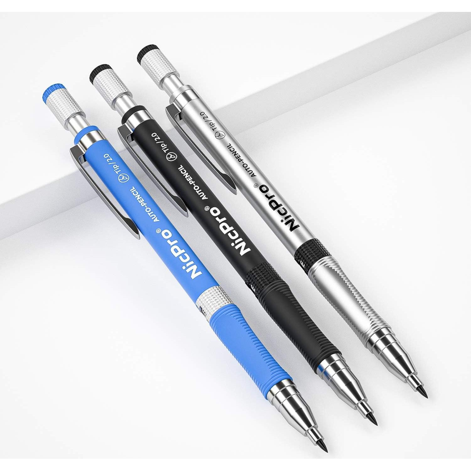 Conjunto de Lápices Mecánicos Nicpro 11 Piezas 2mm con Repuestos