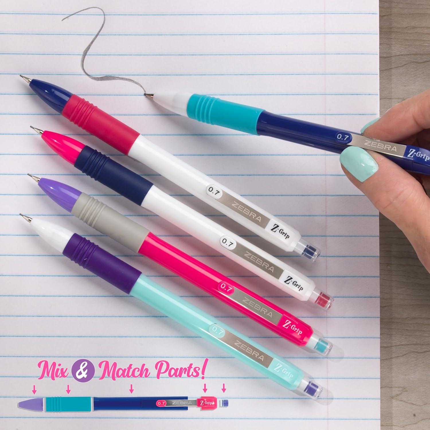 Lápiz Mecánico Zebra Pen Z-Grip 0.7mm Grafito HB Paquete 12