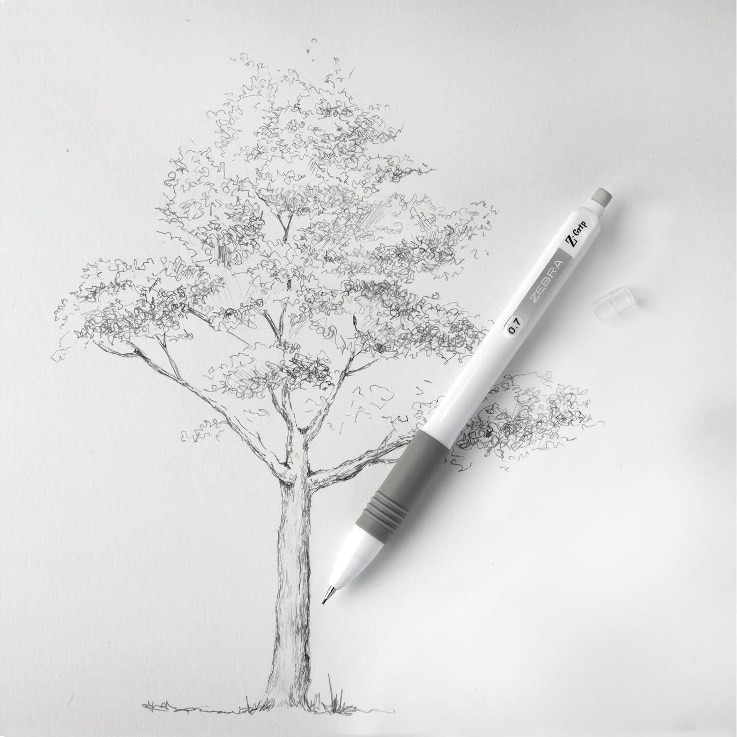 Lápiz Mecánico Zebra Pen Z-Grip 0.7mm Grafito HB Paquete 12