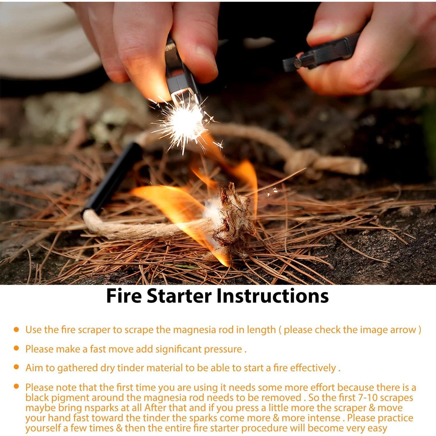 Pulsera de Supervivencia Oadnfa 5-en-1 para Hombres - Cuerda 3.66m