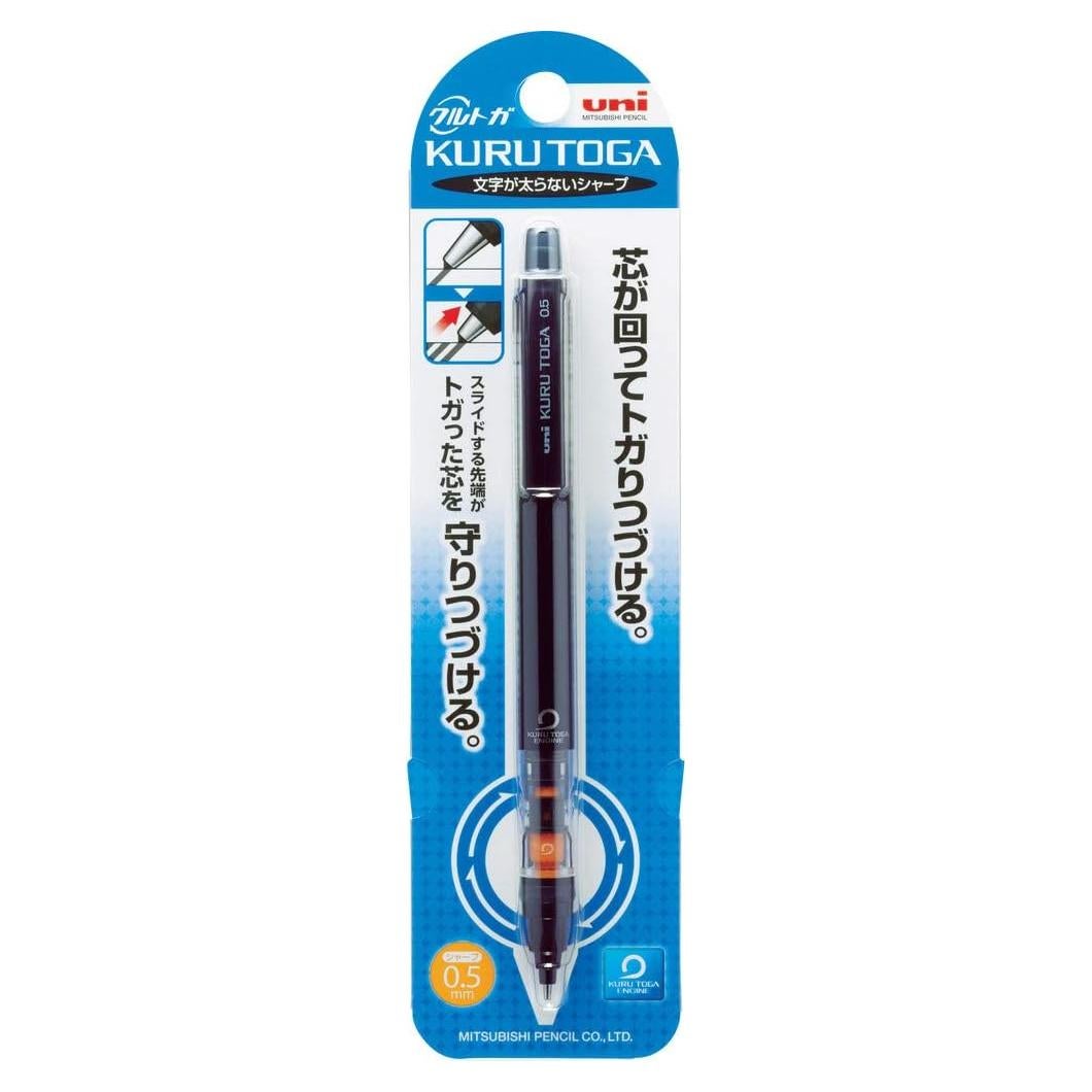 Lápiz Mecánico Uni Kurutoga 0.5mm Negro con Pipe Slide