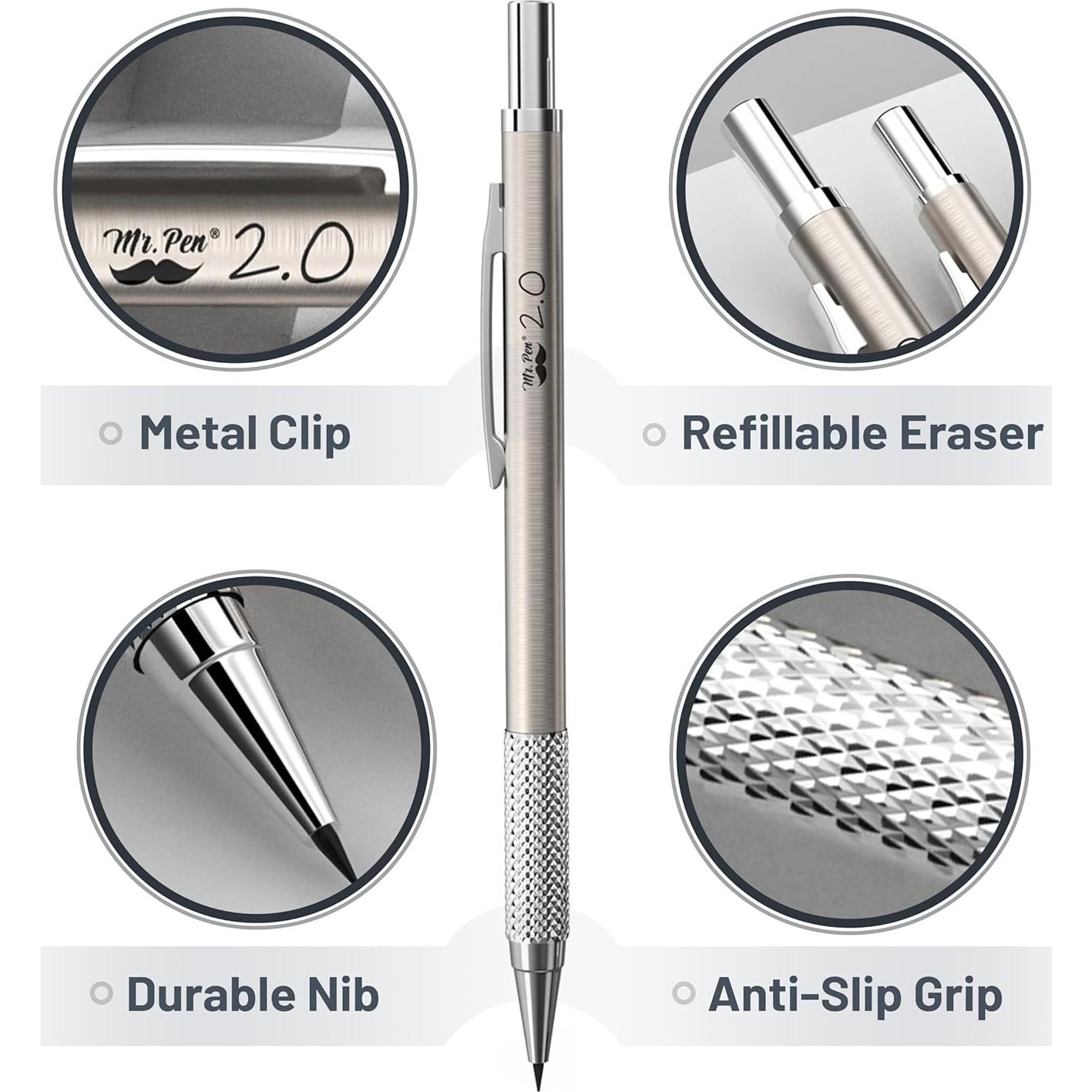 Juego de Lápices Mecánicos Mr. Pen 20 Piezas 0.3 a 2mm