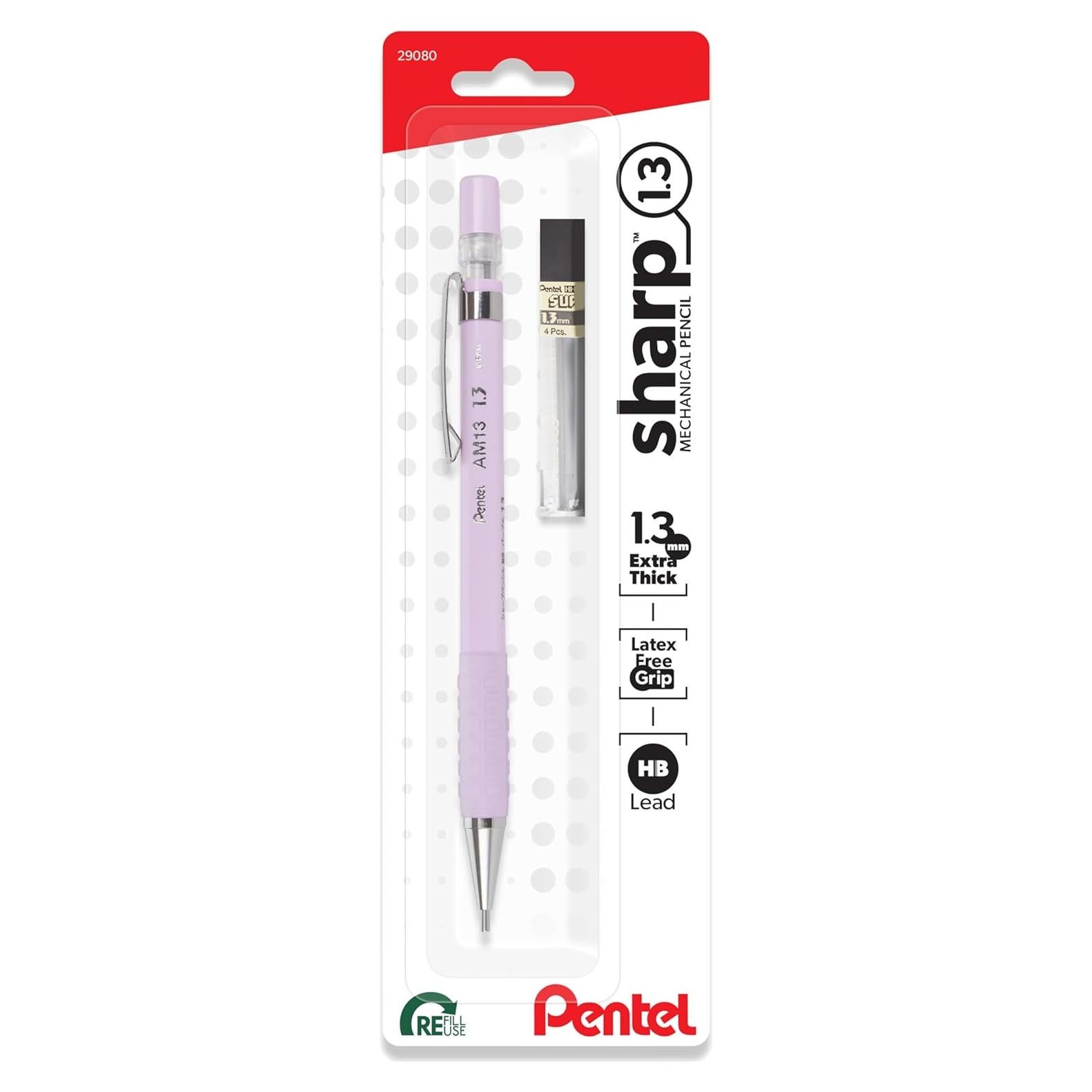 Lápiz Mecánico Pentel Sharp 1.3mm Color Púrpura Pastel