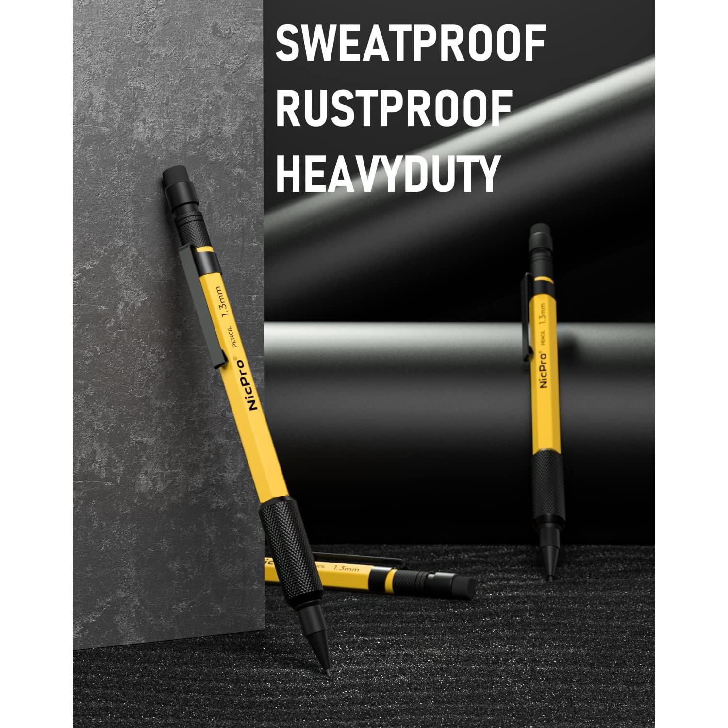 Conjunto de Lápices Mecánicos Nicpro 3 PCS 1.3 mm con 72 Recargas