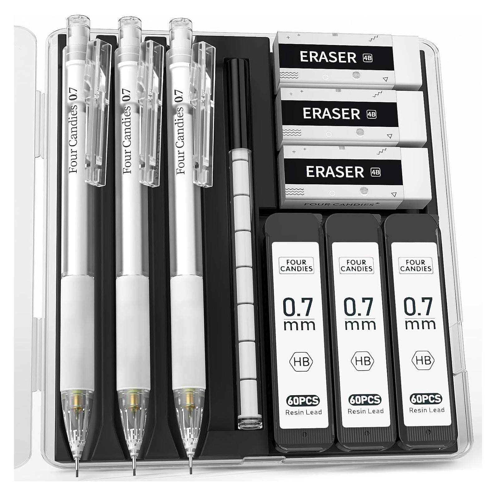 Juego de Lápices Mecánicos Four Candies 0.7mm con Estuche