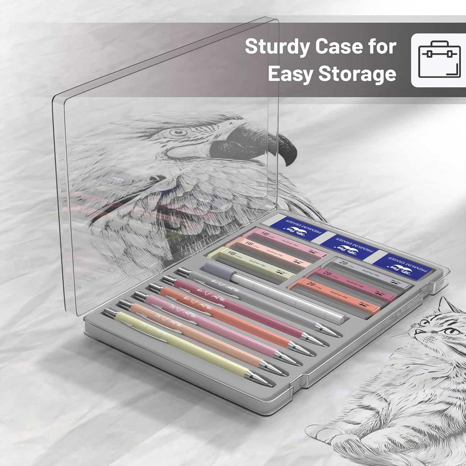 Juego de Lápices Mecánicos Mr. Pen 0.5mm y 0.7mm - 6 Piezas