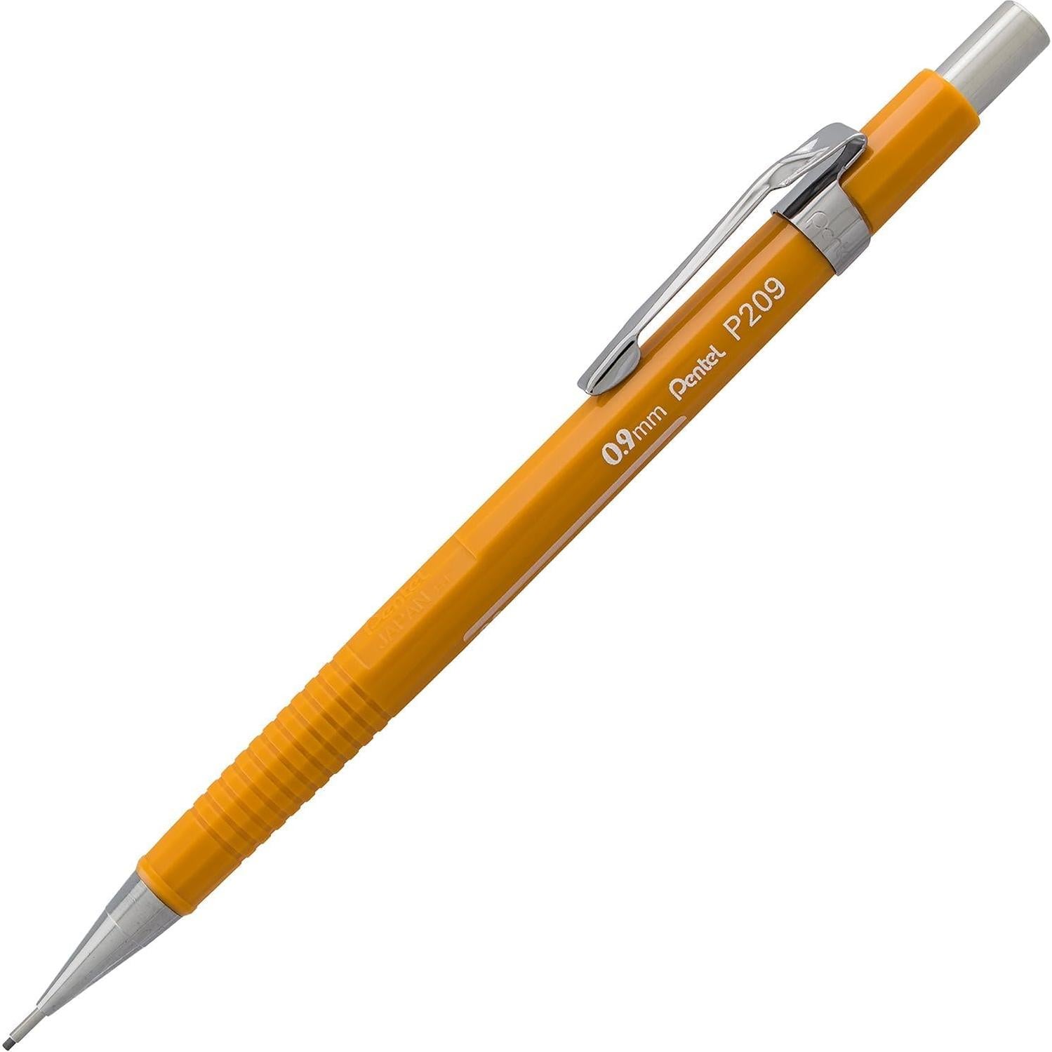 Lápiz Mecánico Pentel Sharp 0.9mm Amarillo - Paquete de 3