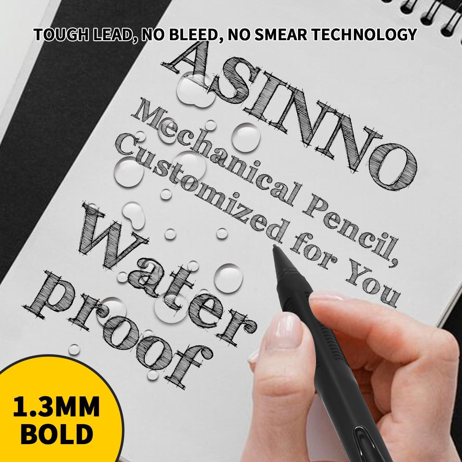 Lápiz Mecánico ASINNO 1.3mm 2B Resistente para Dibujo