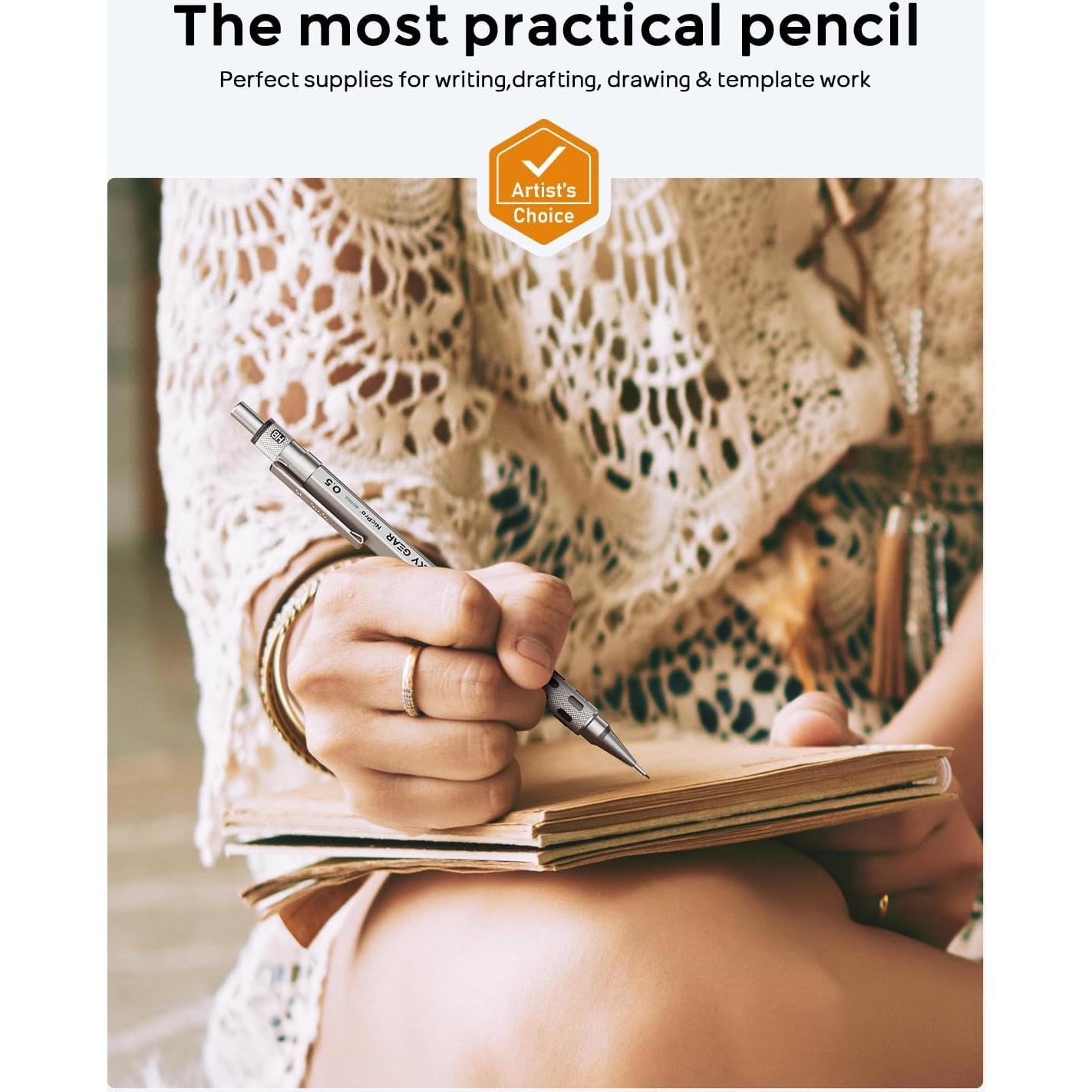 Conjunto de Lápices Mecánicos Nicpro Blocky Gear 0.5mm Metal