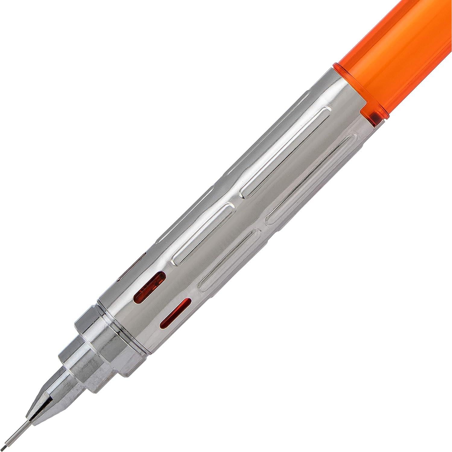 Lápiz Mecánico Pentel GraphGear 300 0.3mm Naranja con Borrador