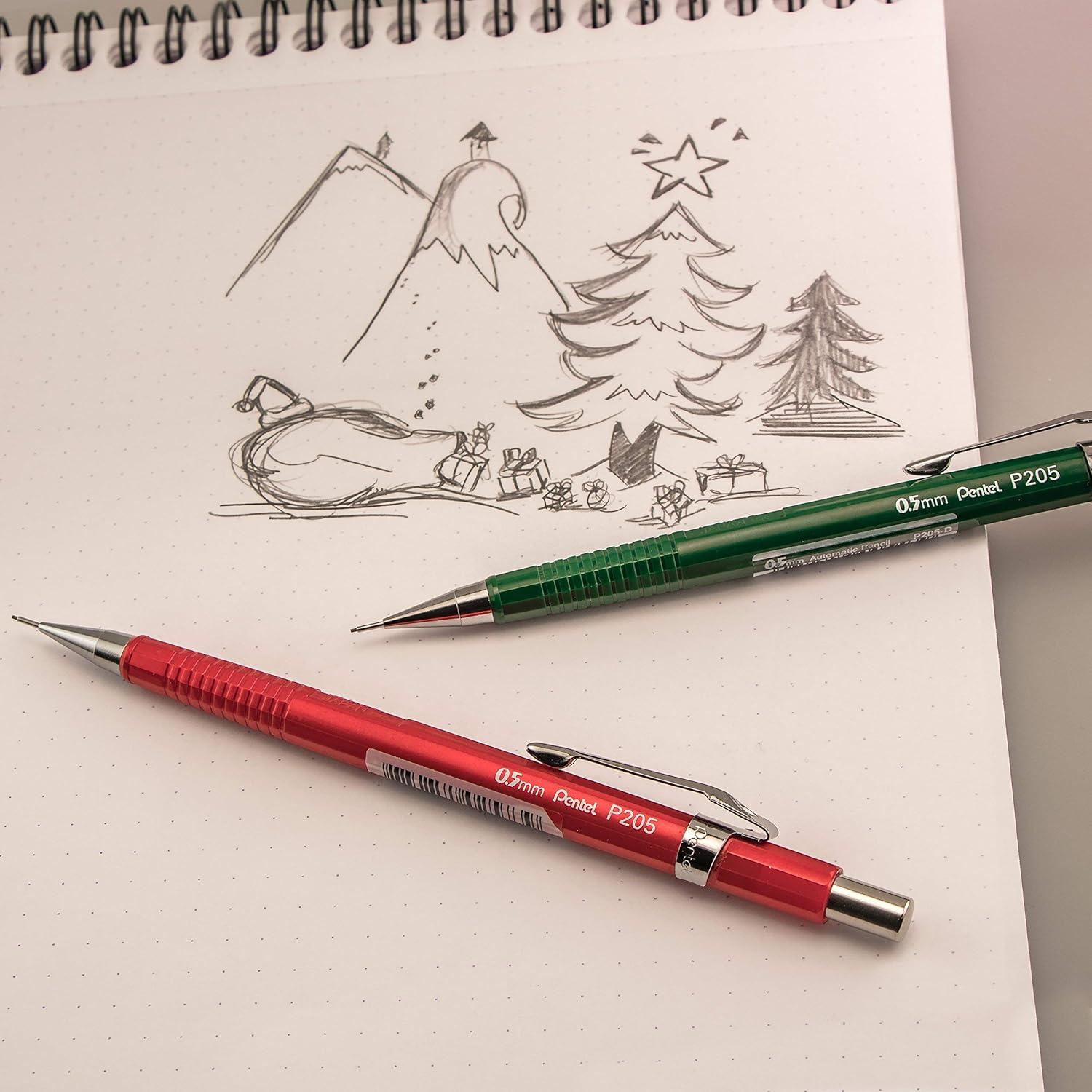 Lápiz Mecánico Pentel P205MBP3M1 0.5 mm Asortido 3 Unidades