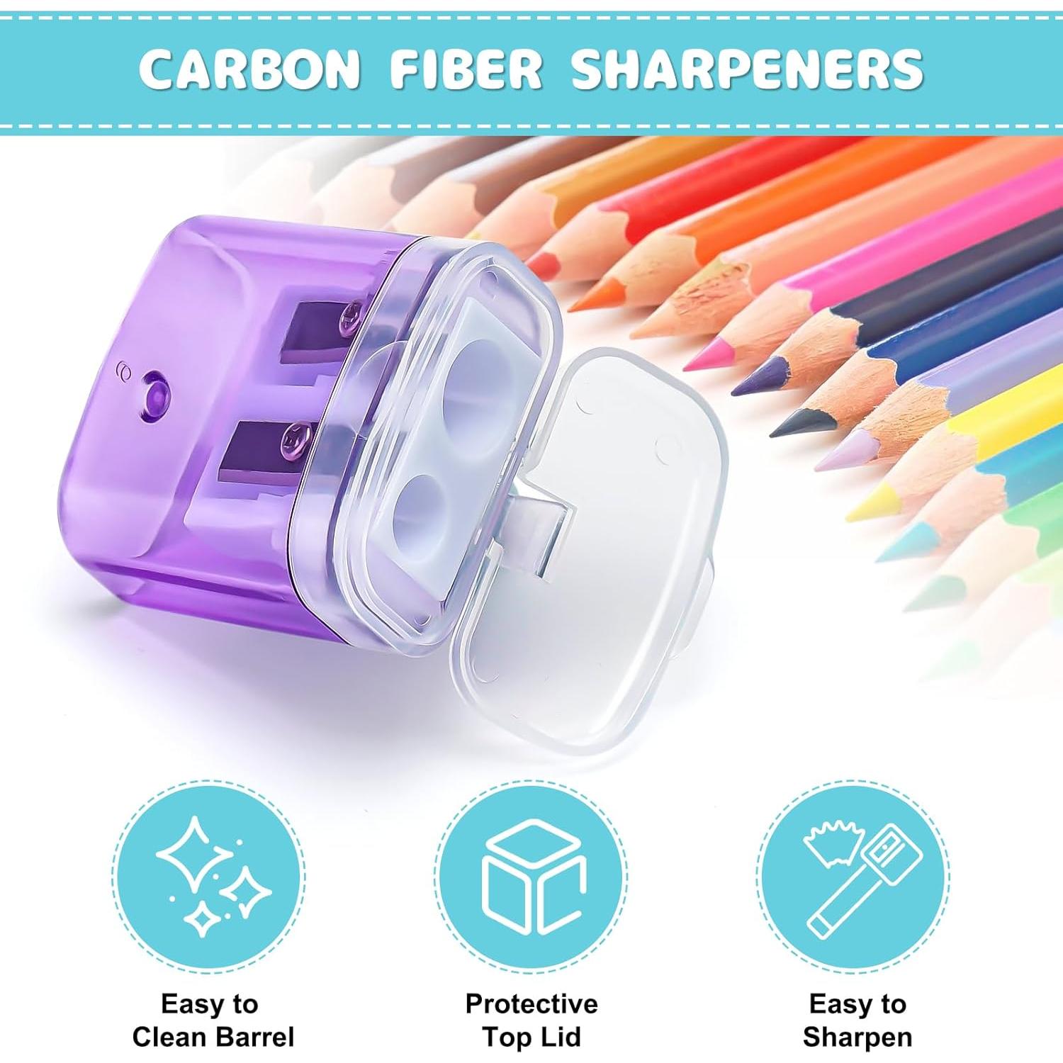 Paquete de 100 Sacapuntas Craiiby Doble Agujero Multicolor