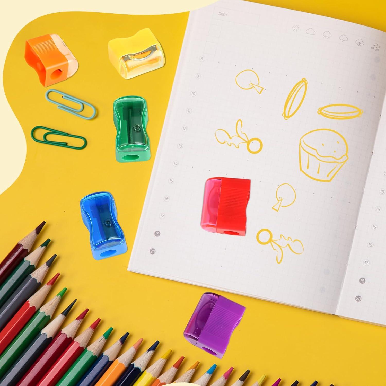 Sacapuntas de Plástico Adorox - Paquete de 144 Colores Asortidos