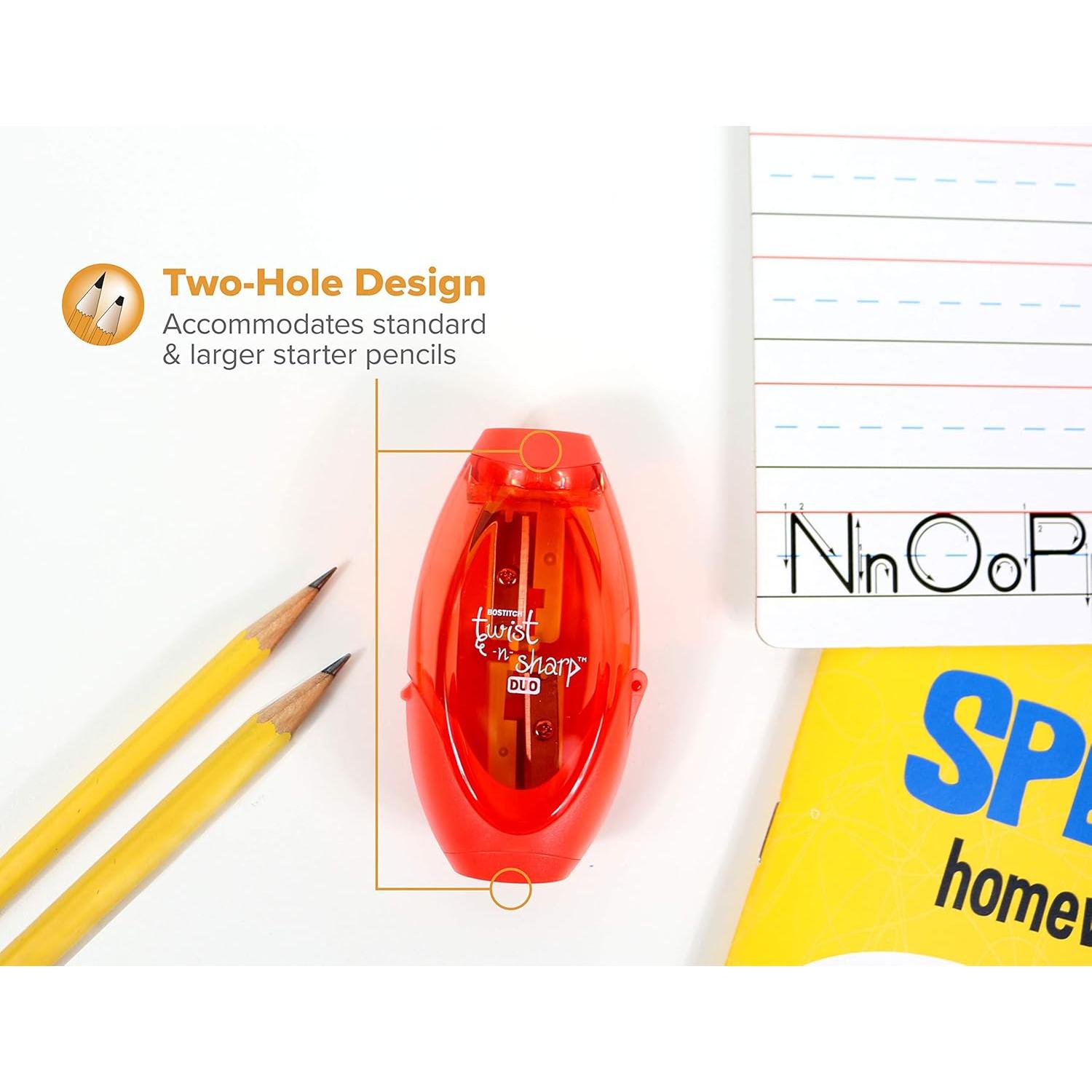 Afilador de lápices manual Bostitch Twist-N-Sharp, 3 unidades