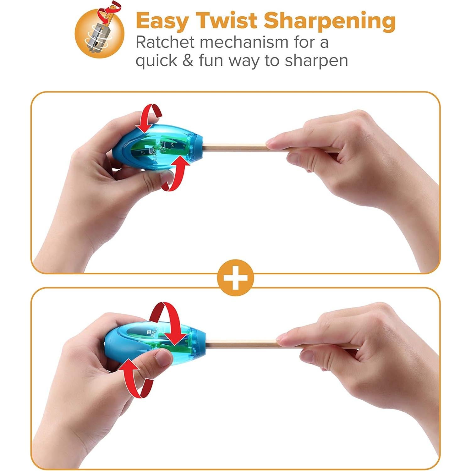 Afilador de lápices manual Bostitch Twist-N-Sharp, 3 unidades