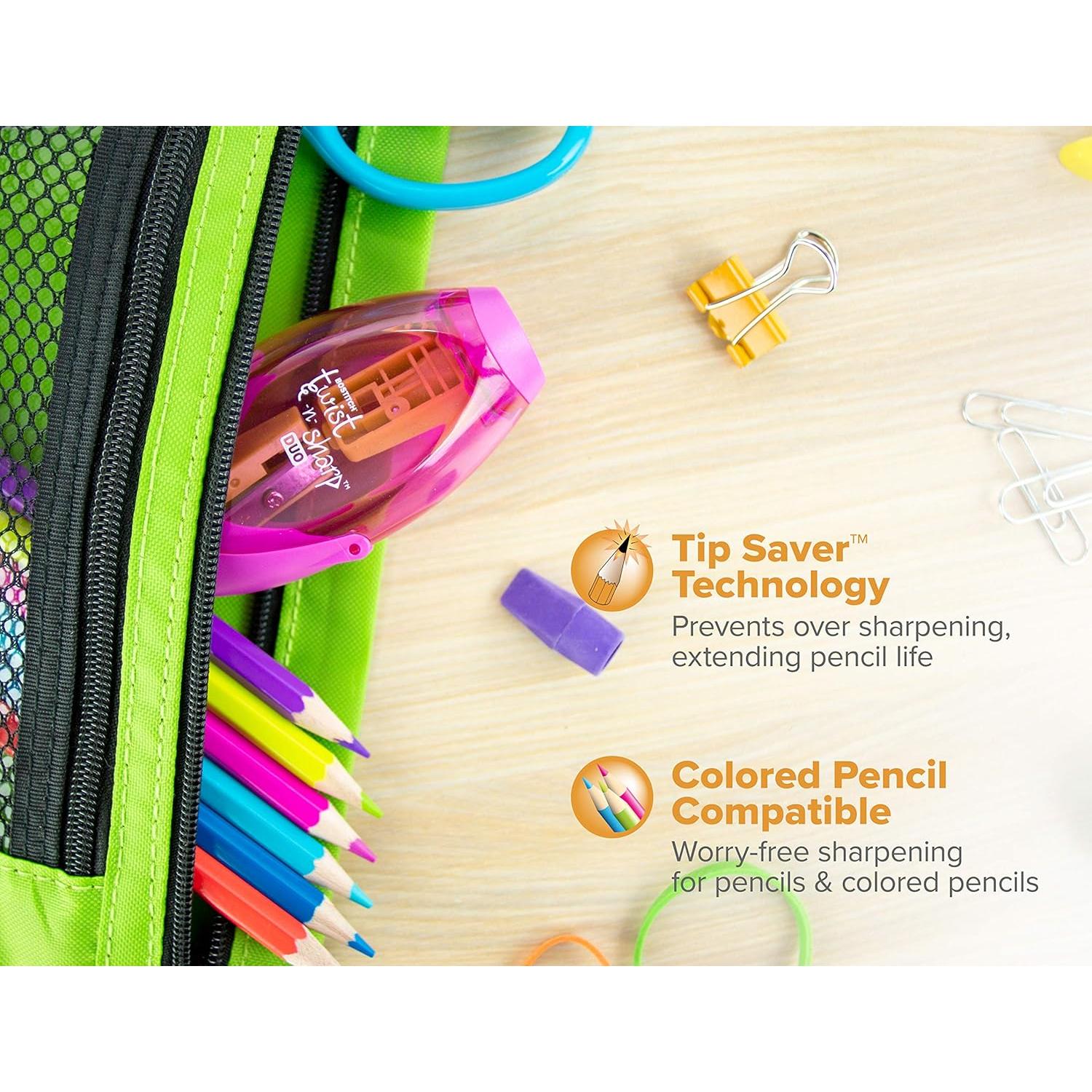 Afilador de lápices manual Bostitch Twist-N-Sharp, 3 unidades