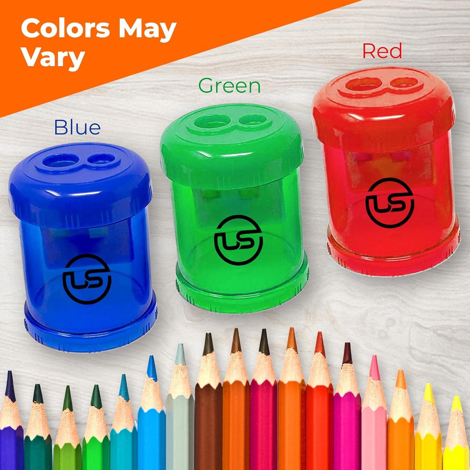 Sacapuntas Manual Doble Orificio Ultimate Stationery Azul - 3 Paquete