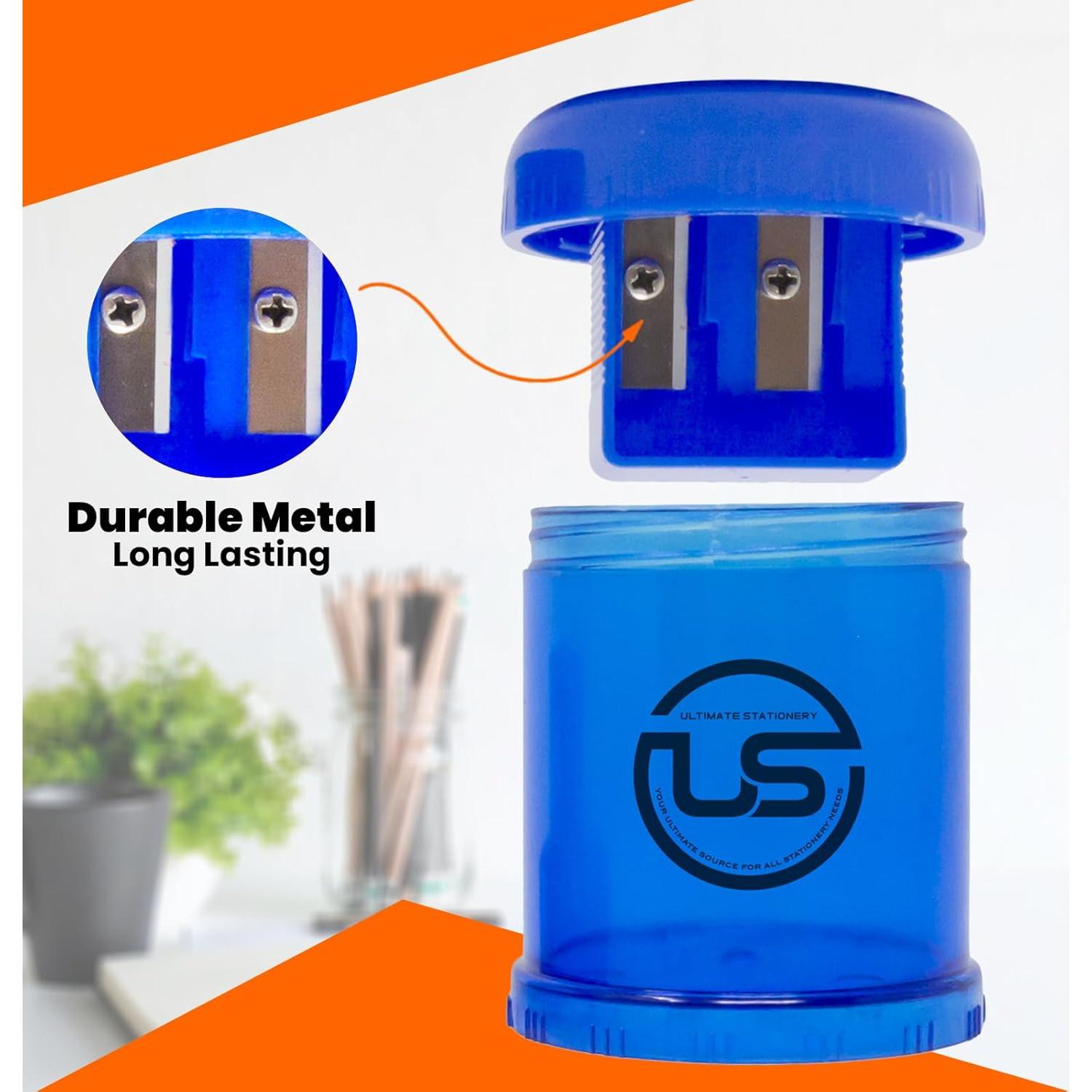 Sacapuntas Manual Doble Orificio Ultimate Stationery Azul - 3 Paquete