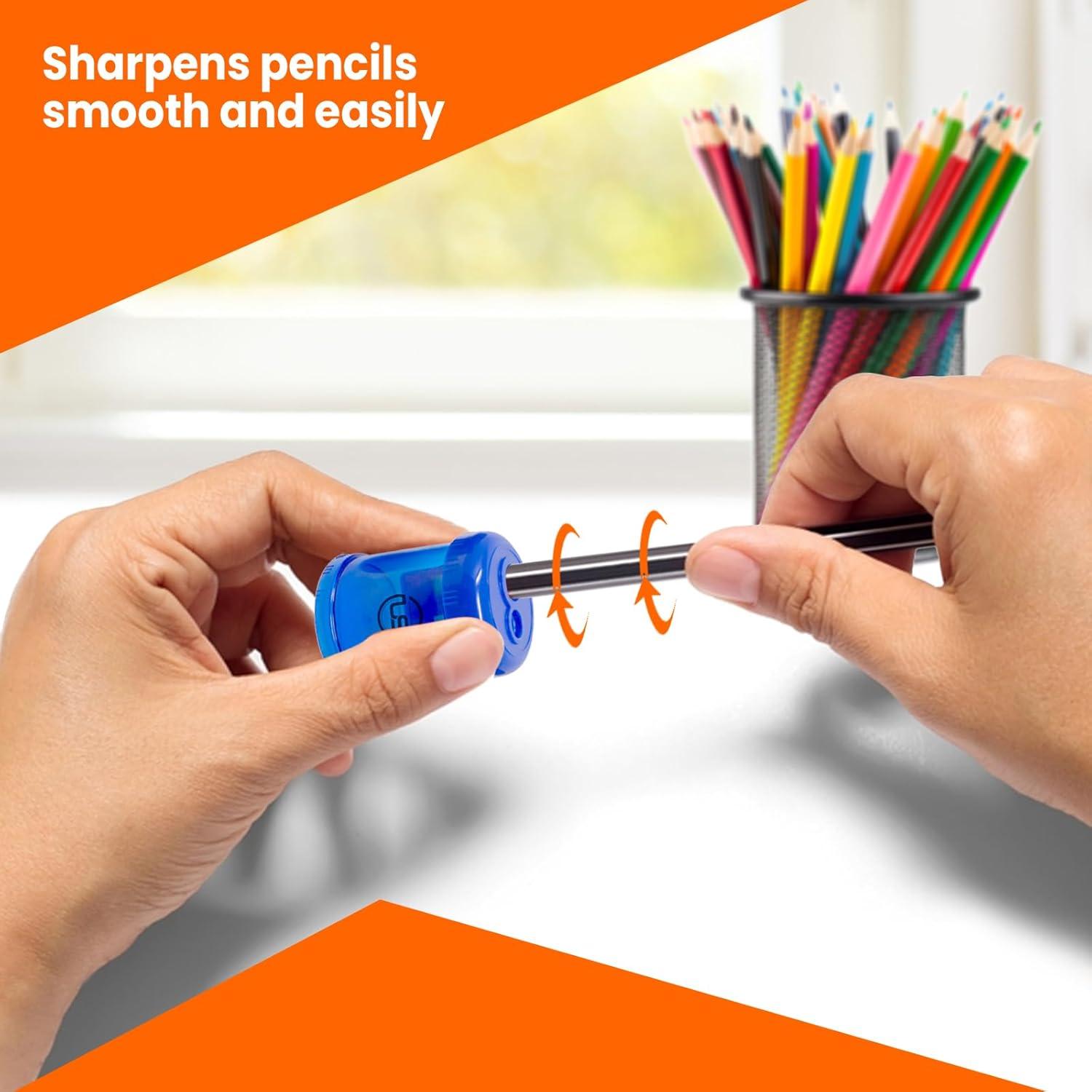 Sacapuntas Manual Doble Orificio Ultimate Stationery Azul - 3 Paquete