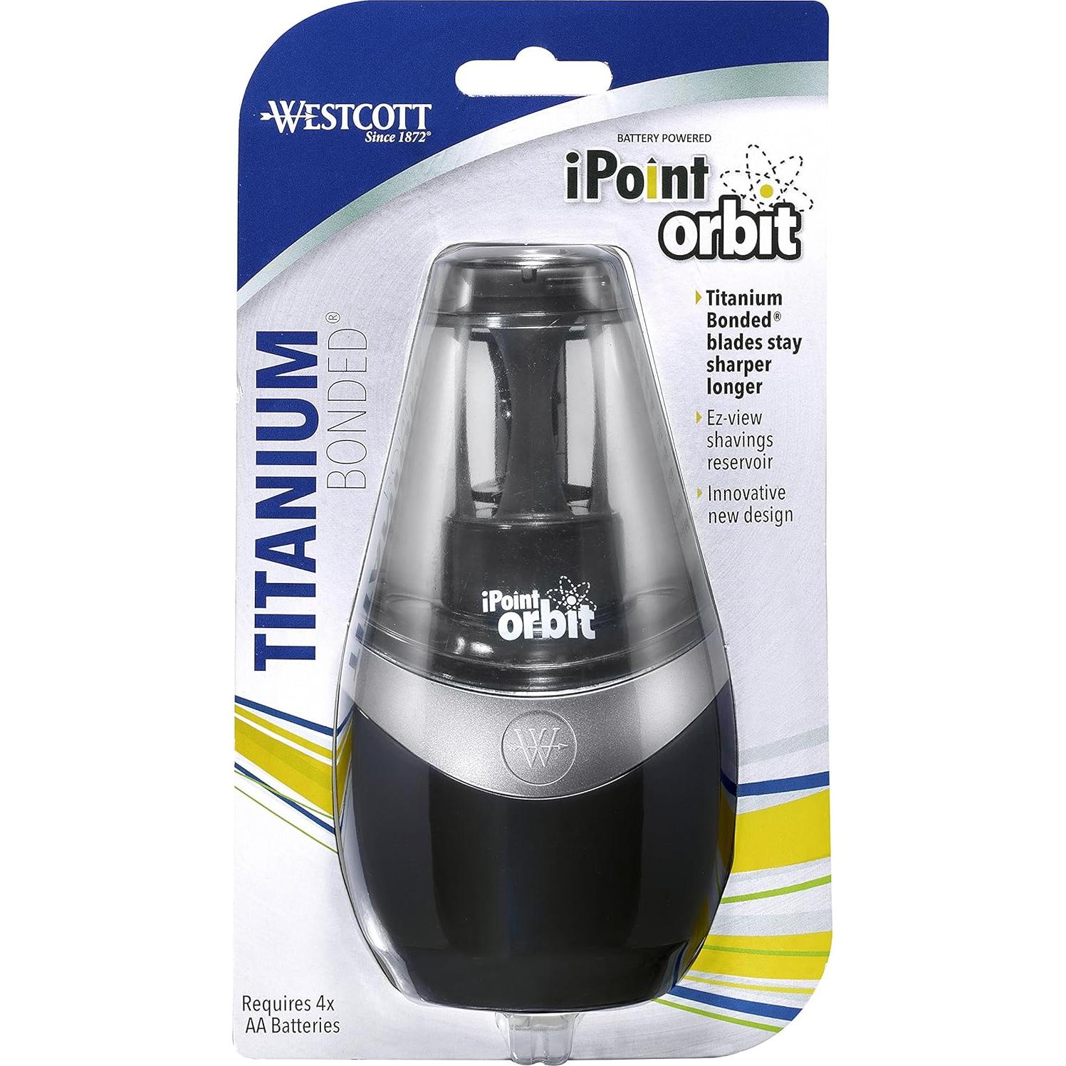 Sacapuntas de Lápiz a Batería Westcott iPoint Orbit Negro