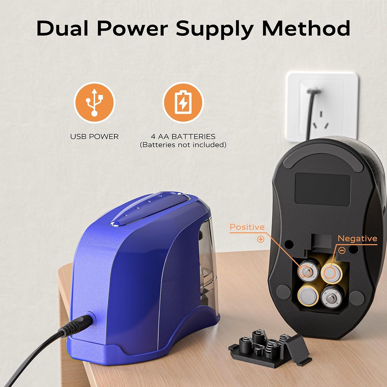Sacapuntas Eléctrico STAGEEK USB/Batería para Lápices 6-8mm