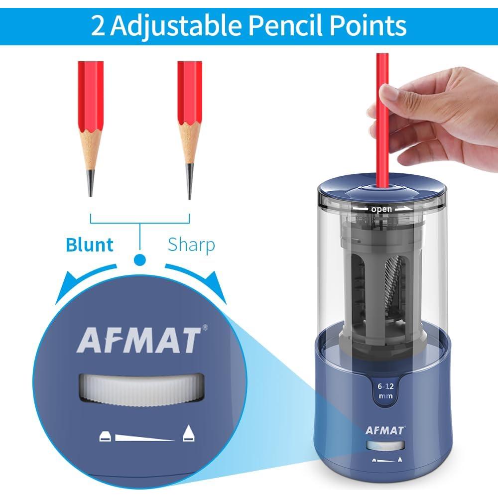 Sacapuntas Eléctrico AFMAT Punta Larga 8-17mm para Artistas